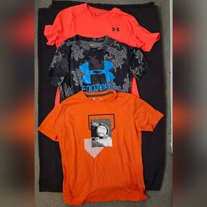 Boys Size Large Tshirts.  Lot Of 3.  Two Under Armour And One Xersion